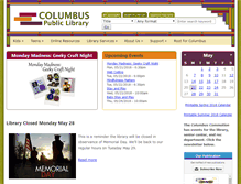 Tablet Screenshot of columbuspubliclibrary.info